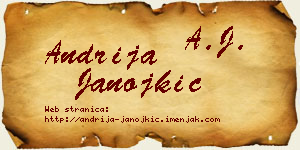 Andrija Janojkić vizit kartica